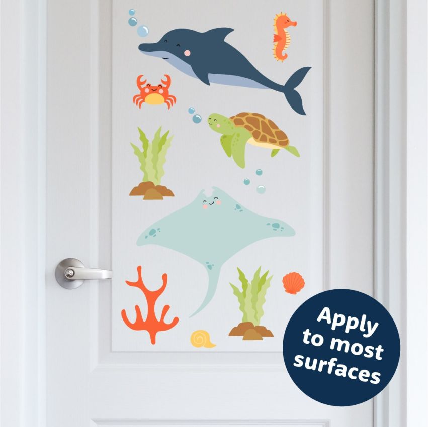 Bright Sea Animals Wall Stickers product preview image