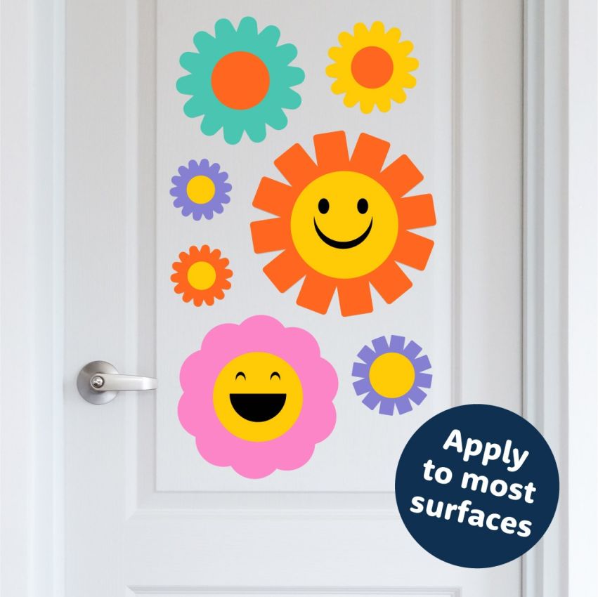 Bright Smiley Flowers Wall Stickers gallery image №2