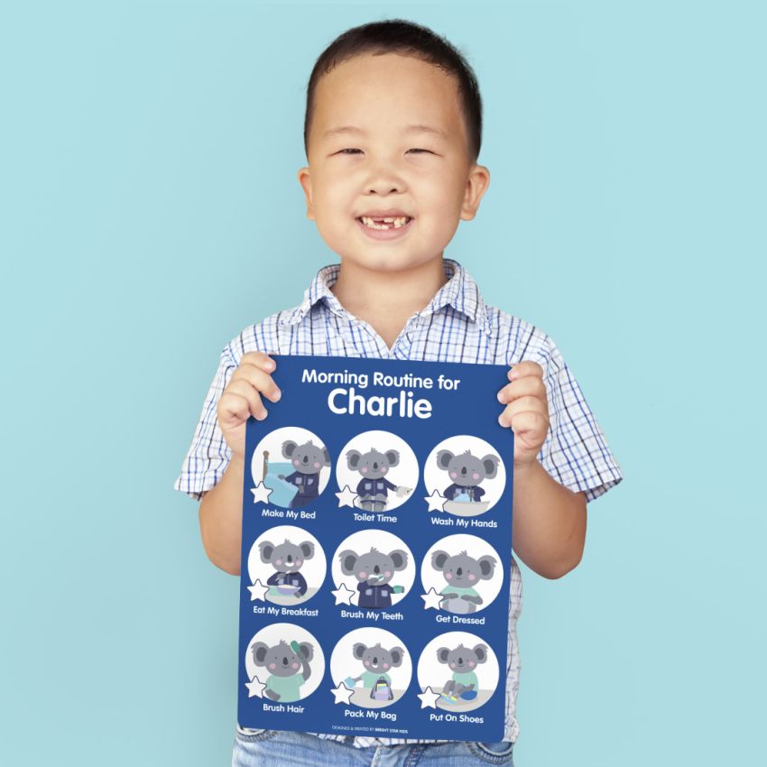 Dry Erase Kids Routine Chart - Flexi Plastic product preview image