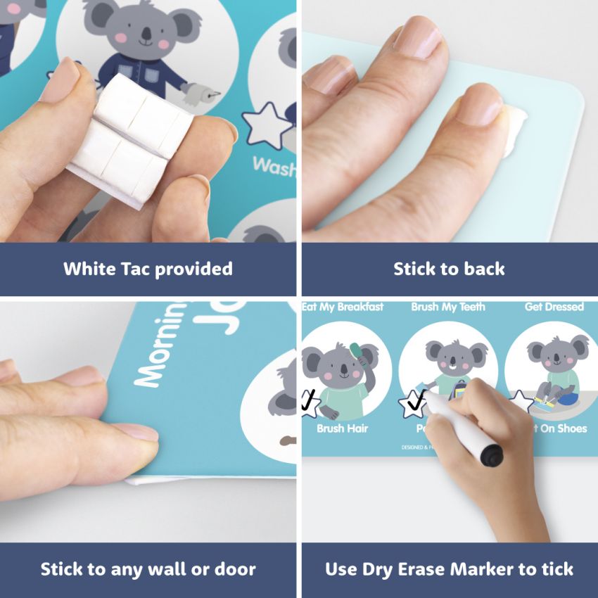 Dry Erase Kids Routine Chart - Flexi Plastic product preview image