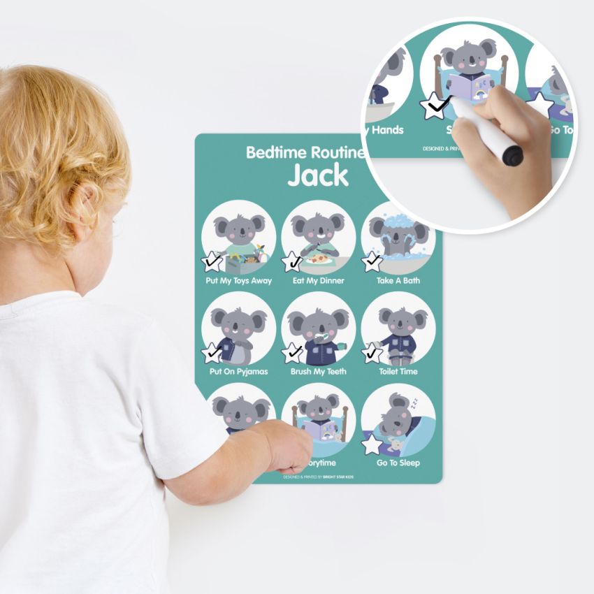 Dry Erase Kids Routine Chart - Flexi Plastic product preview image