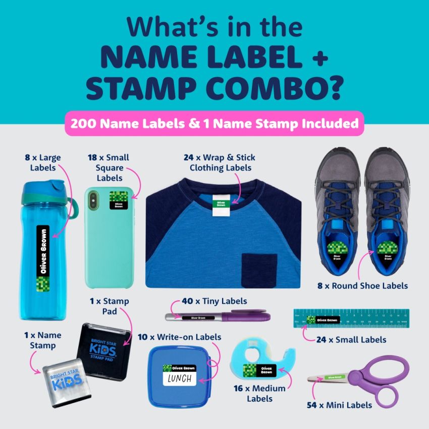Name Label & Stamp Combo Pack product preview image