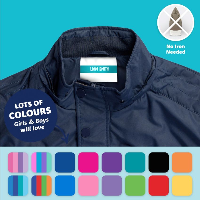 Large Wrap & Stick Clothing Name Labels product preview image