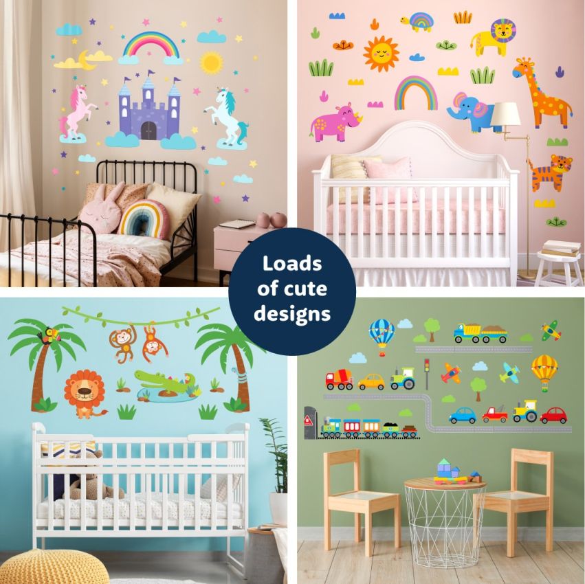Pastel Smiley Flowers Wall Stickers product preview image