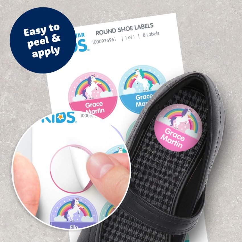Round Shoe Name Labels product preview image