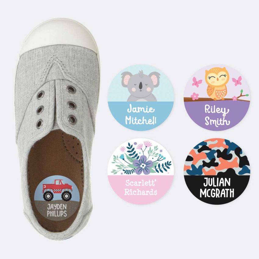 Round Shoe Name Labels product preview image