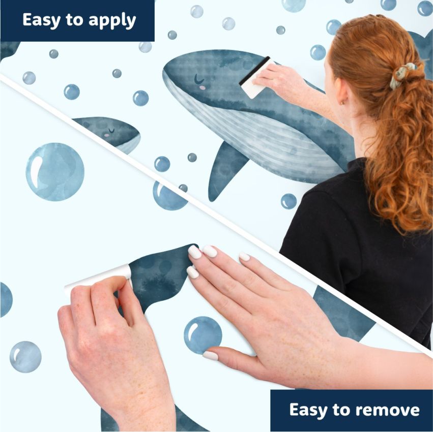 Watercolour Whale Wall Stickers product preview image